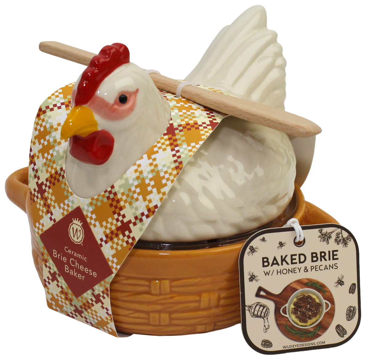 Figural Hen Brie Baker