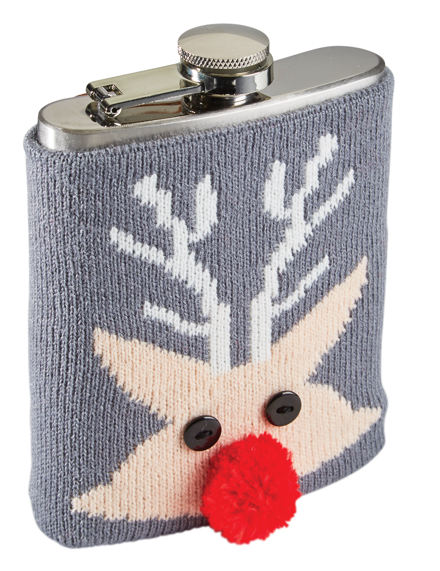 RED NOSE REINDEER SWEATER FLASK