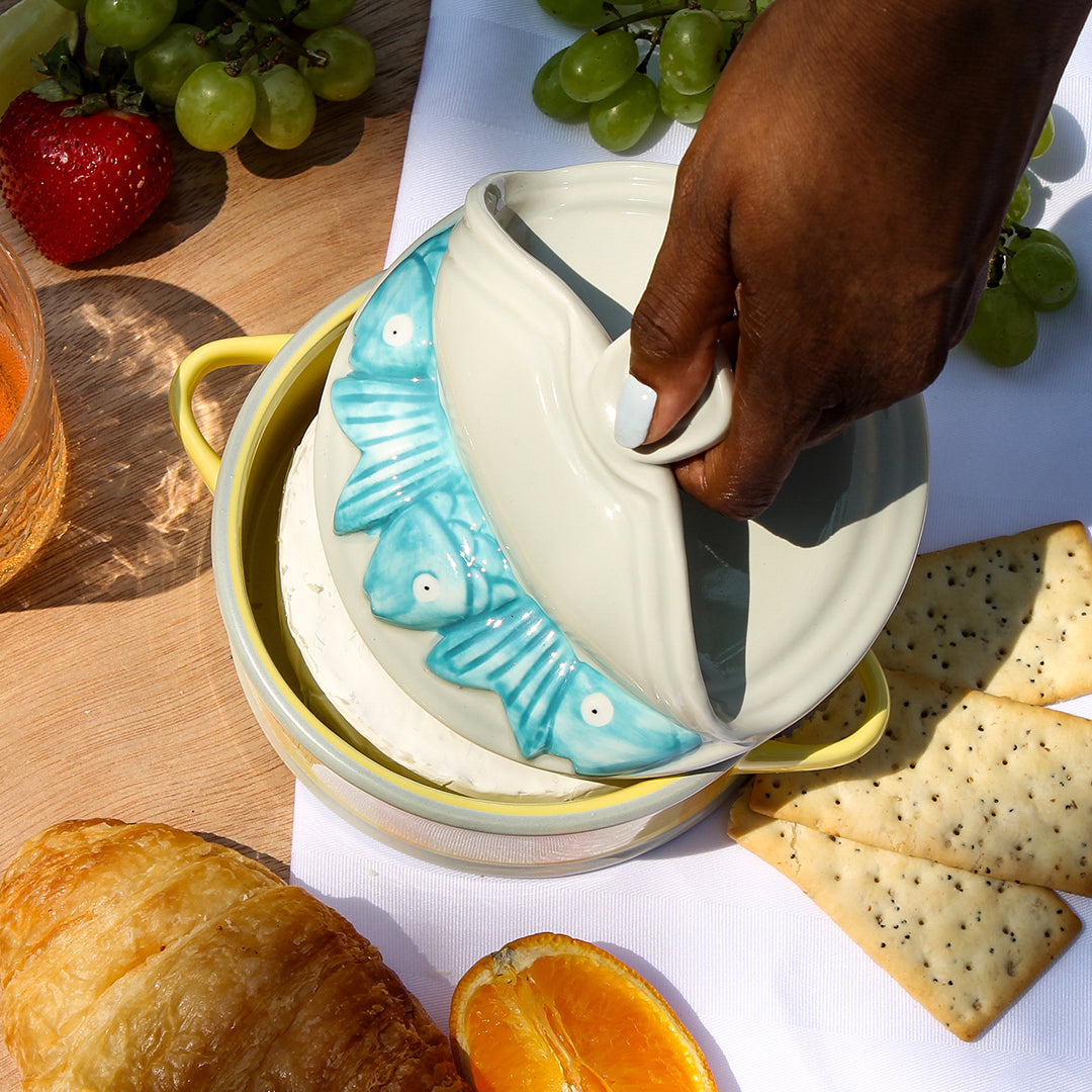 Figural Sardine Can Brie Baker