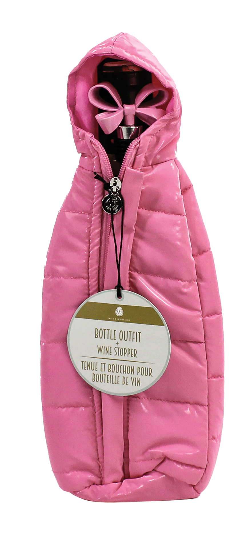 Pink Puffer Bottle Outfit & Bow Stopper Set