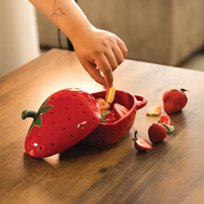 Figural Strawberry Brie Baker