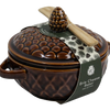 Figural Pinecone Brie Baker