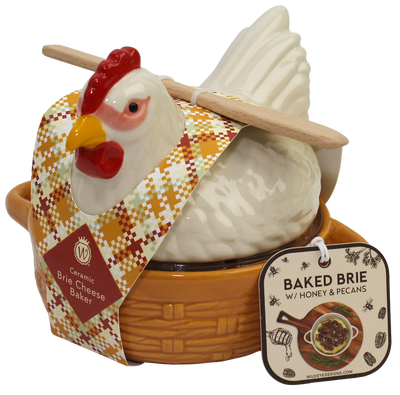 Figural Hen Brie Baker