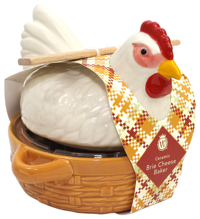 Figural Hen Brie Baker
