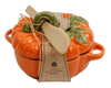 Figural Pumpkin Brie Baker with Leafy Stem Handle