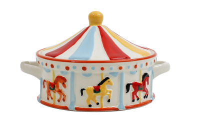 Figural Carousel Brie Baker