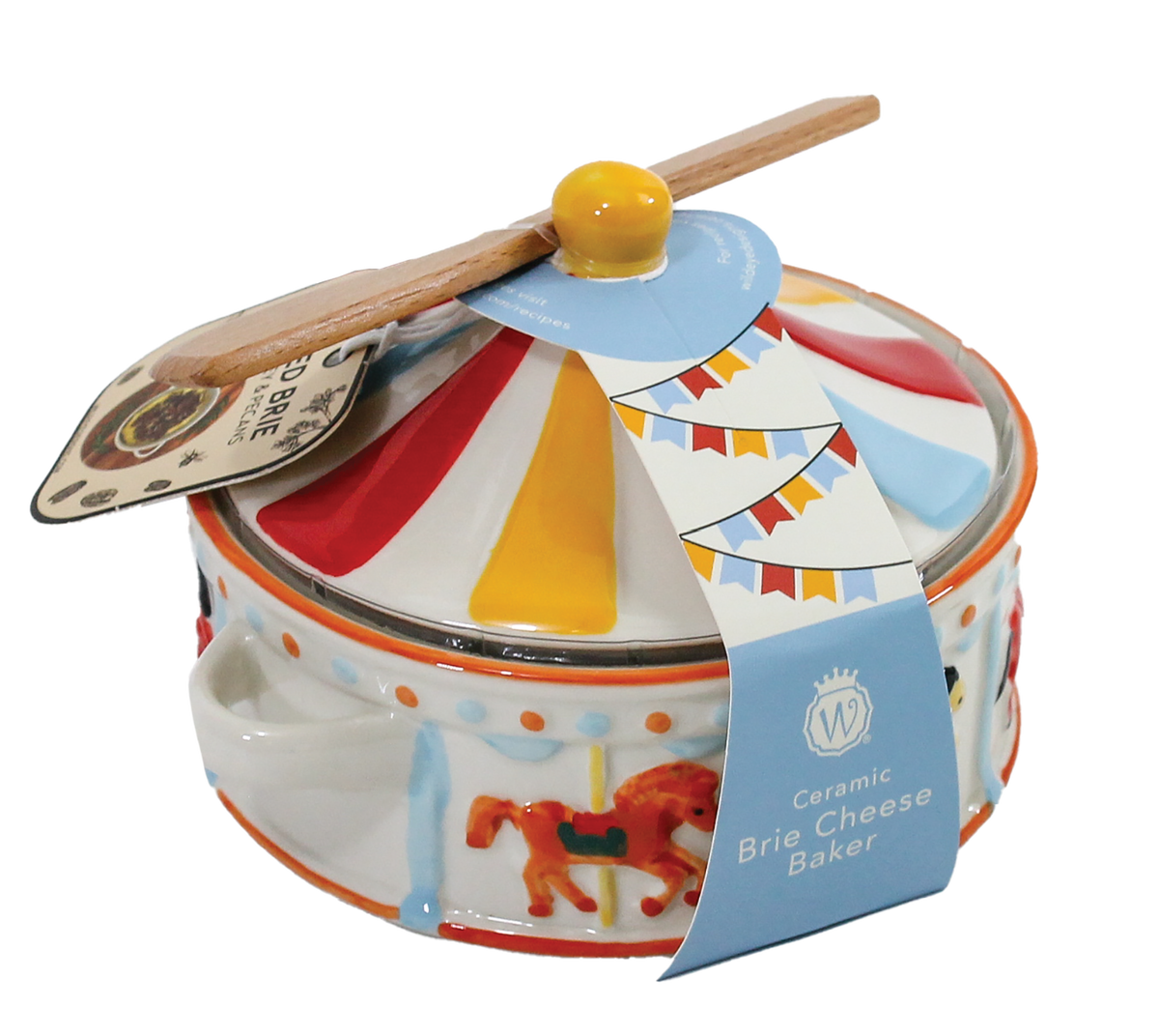 Carousel Brie Baker – Figural Ceramic Bakeware | Wild Eye Designs