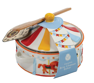 Figural Carousel Brie Baker
