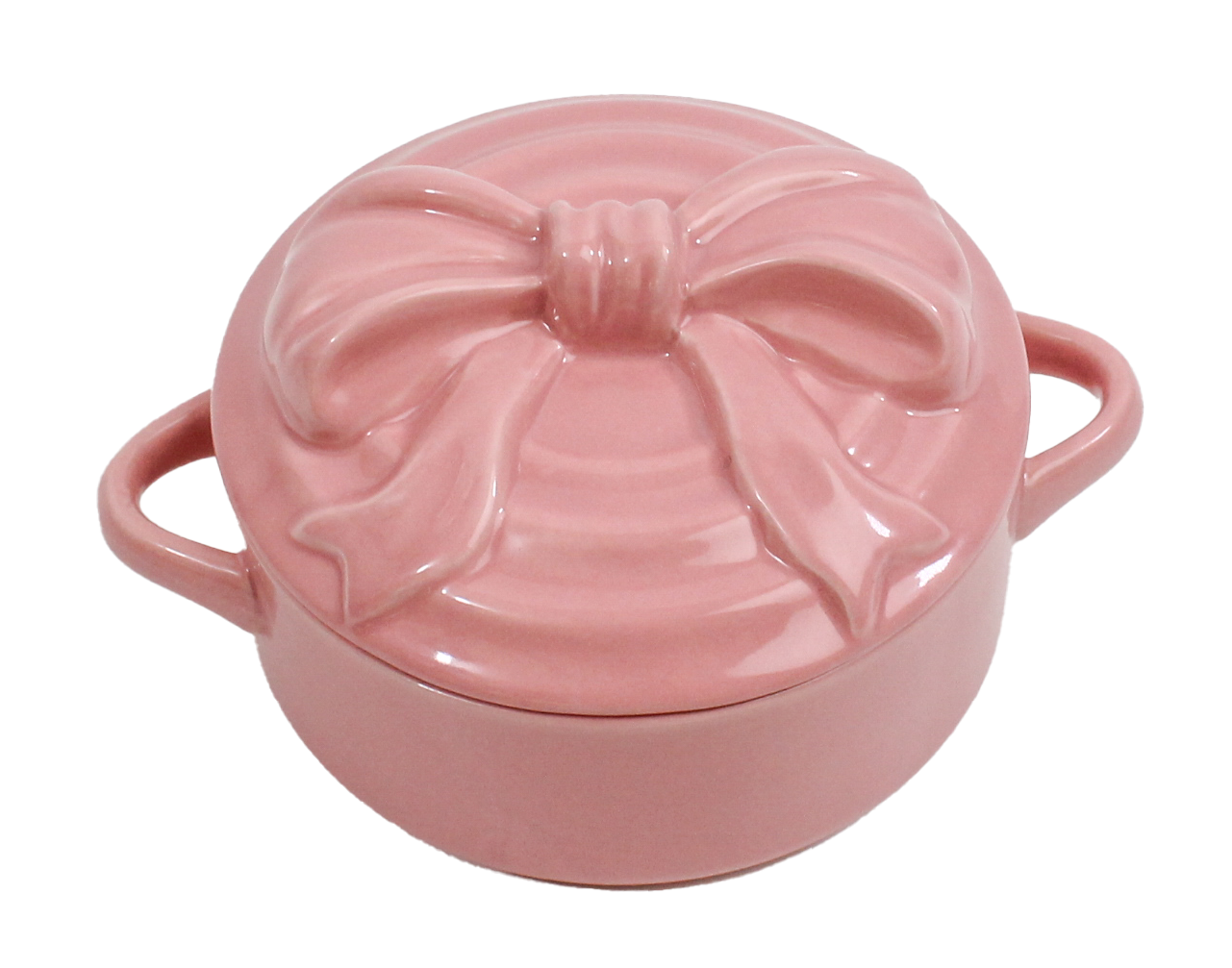 Figural Pink Bow Brie Baker