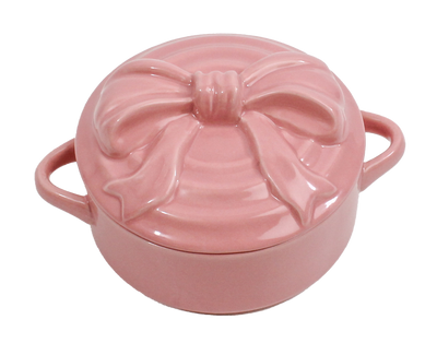 Figural Pink Bow Brie Baker