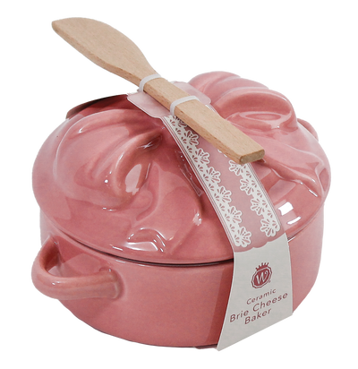 Figural Pink Bow Brie Baker