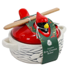 Figural Cardinal in Bird Nest Brie Baker