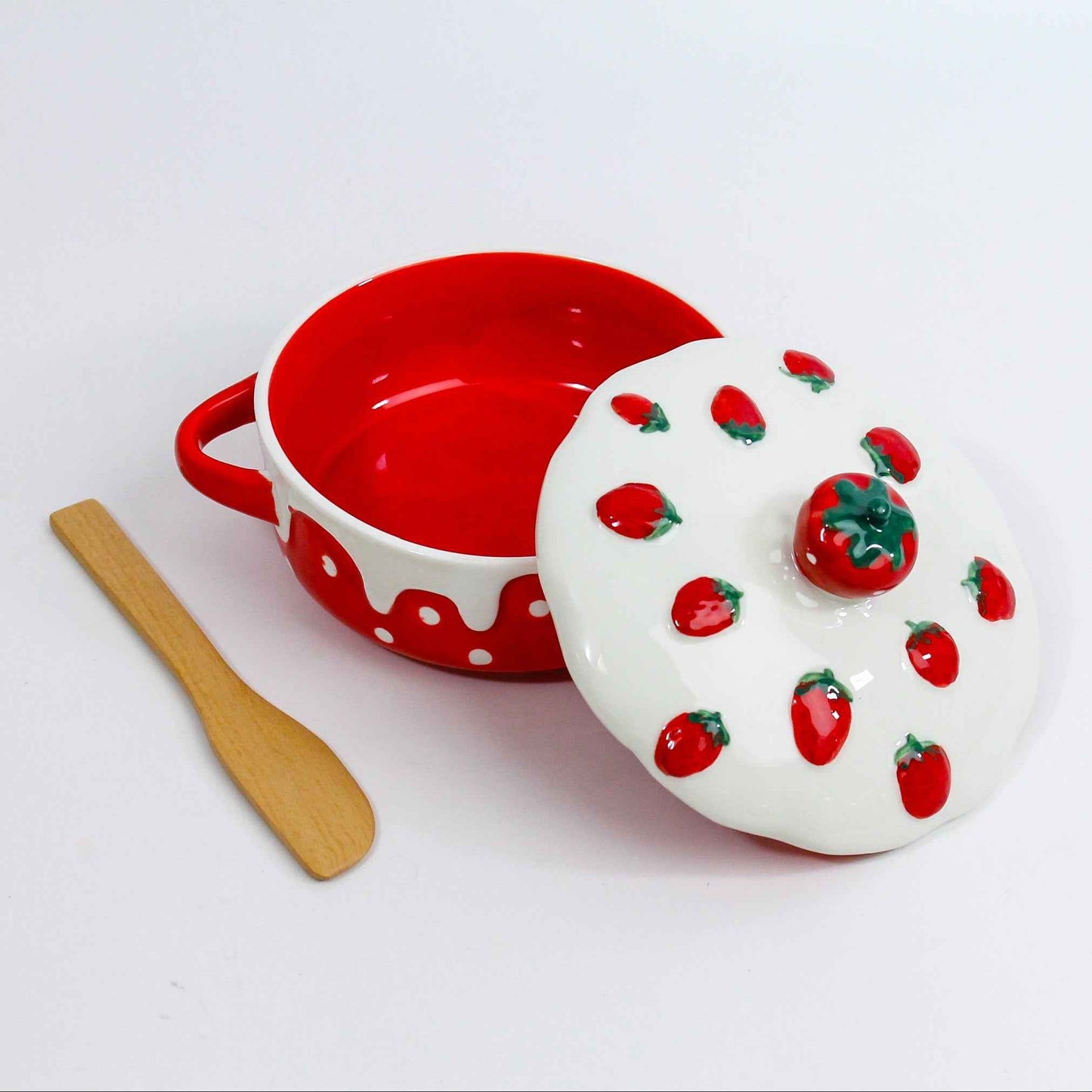 Figural Strawberry Shortcake Brie Baker