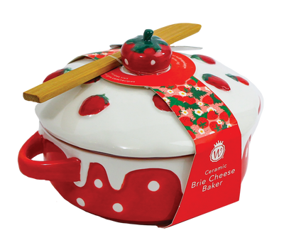 Figural Strawberry Shortcake Brie Baker