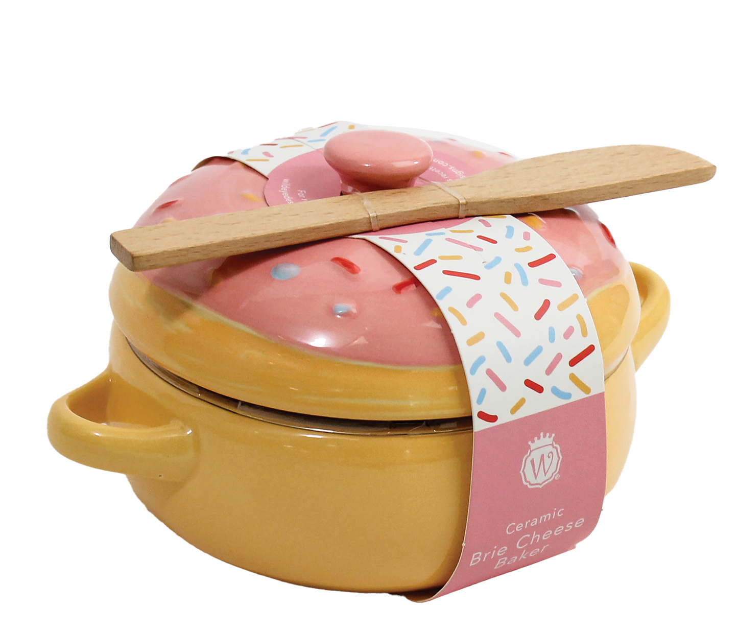 Figural Sprinkle Donut Brie Baker