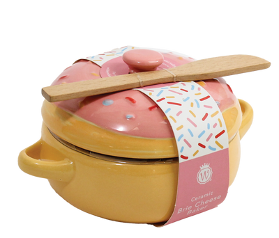 Figural Sprinkle Donut Brie Baker