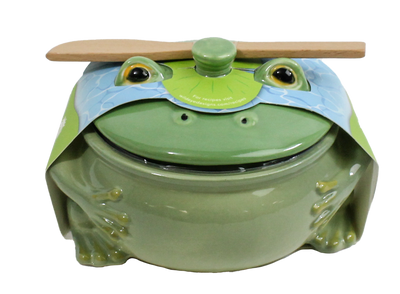 Figural Frog Brie Baker