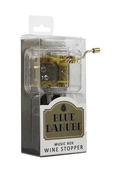 "BLUE DANUBE" MUSIC BOX BOTTLE STOPPER - Wild Eye Designs