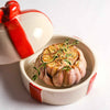 FIGURAL GIFT BOX CERAMIC GARLIC BAKER