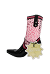 PINK LEOPARD COWBOY BOOT BOTTLE HOLDER