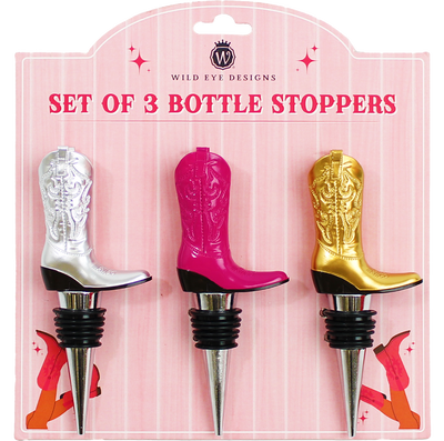 COWBOY BOOT WINE STOPPER SET