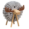 FELT COASTER SET WITH DEER HOLDER