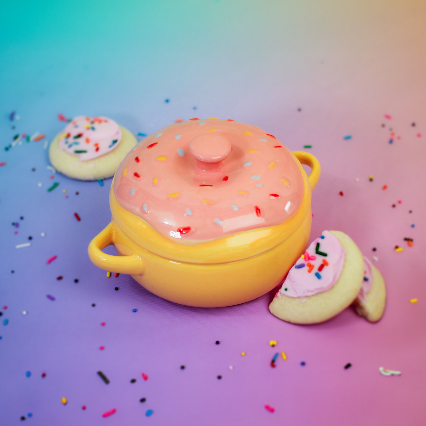 Figural Sprinkle Donut Brie Baker