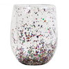RAINBOW CONFETTI DOUBLE WALL GLASS SET