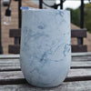 WHITE MARBLE DOUBLE WALL STEMLESS CUP