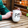 "AM PM" DOUBLE WALL MUG AND STEMLESS SET