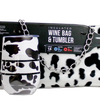 BOVINE COWHIDE INSULATED WINE BAG AND TUMBLER SET - Wild Eye Designs