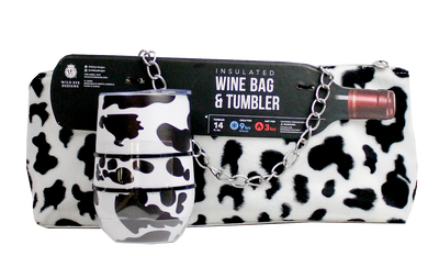 BOVINE COWHIDE INSULATED WINE BAG AND TUMBLER SET - Wild Eye Designs