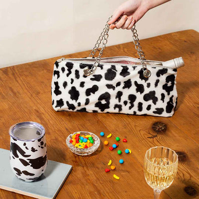 BOVINE COWHIDE INSULATED WINE BAG AND TUMBLER SET