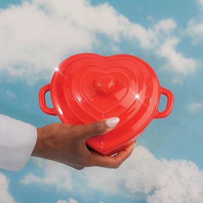 Figural Red Heart Brie Baker
