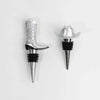 Silver Cowboy Boot & Hat Wine Stopper Set
