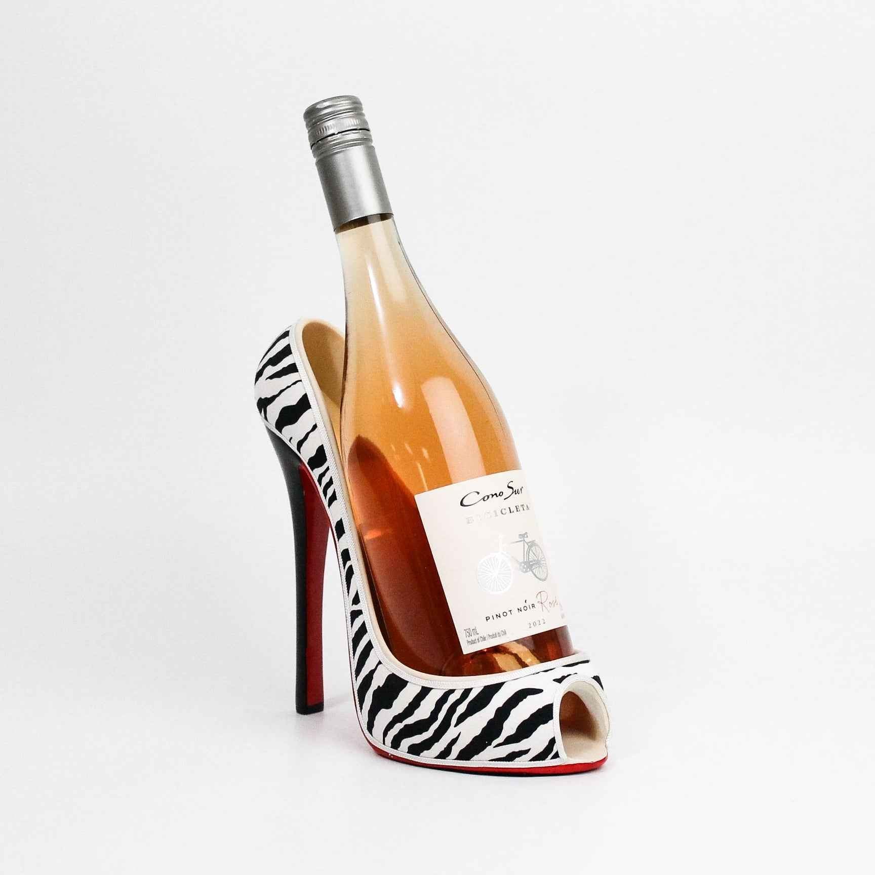 Zebra High Heel Bottle Holder