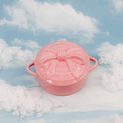 Figural Pink Bow Brie Baker