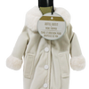 White Fur Trim Coat Wine Parka