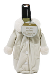 White Fur Trim Coat Wine Parka