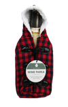 RED & BLACK PLAID WINE PARKA
