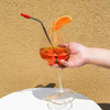 SEASONAL BENT METAL STRAW SET WITH SILICONE TIPS & BRUSH