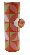 GEOMETRIC PETAL SIP-GRIP SLIM TUMBLER WITH STRAW