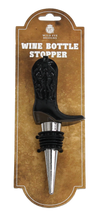 Black Cowboy Boot Wine Stopper