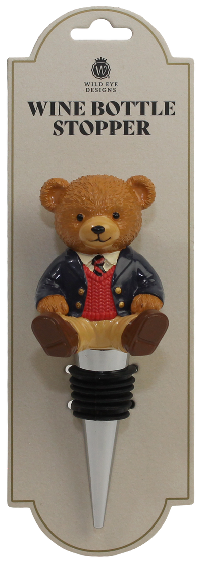 Teddy Bear in Suit Wine Stopper