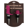Pink Cowboy Boot & Hat Wine Stopper Set
