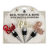 RED, WHITE, AND ROSE CLASSIC WINE STOPPER SET
