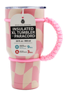 PINK CHECKERED PARACORD TUMBLER