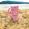 Pink Leopard Paracord Tumbler