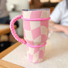 PINK CHECKERED PARACORD TUMBLER