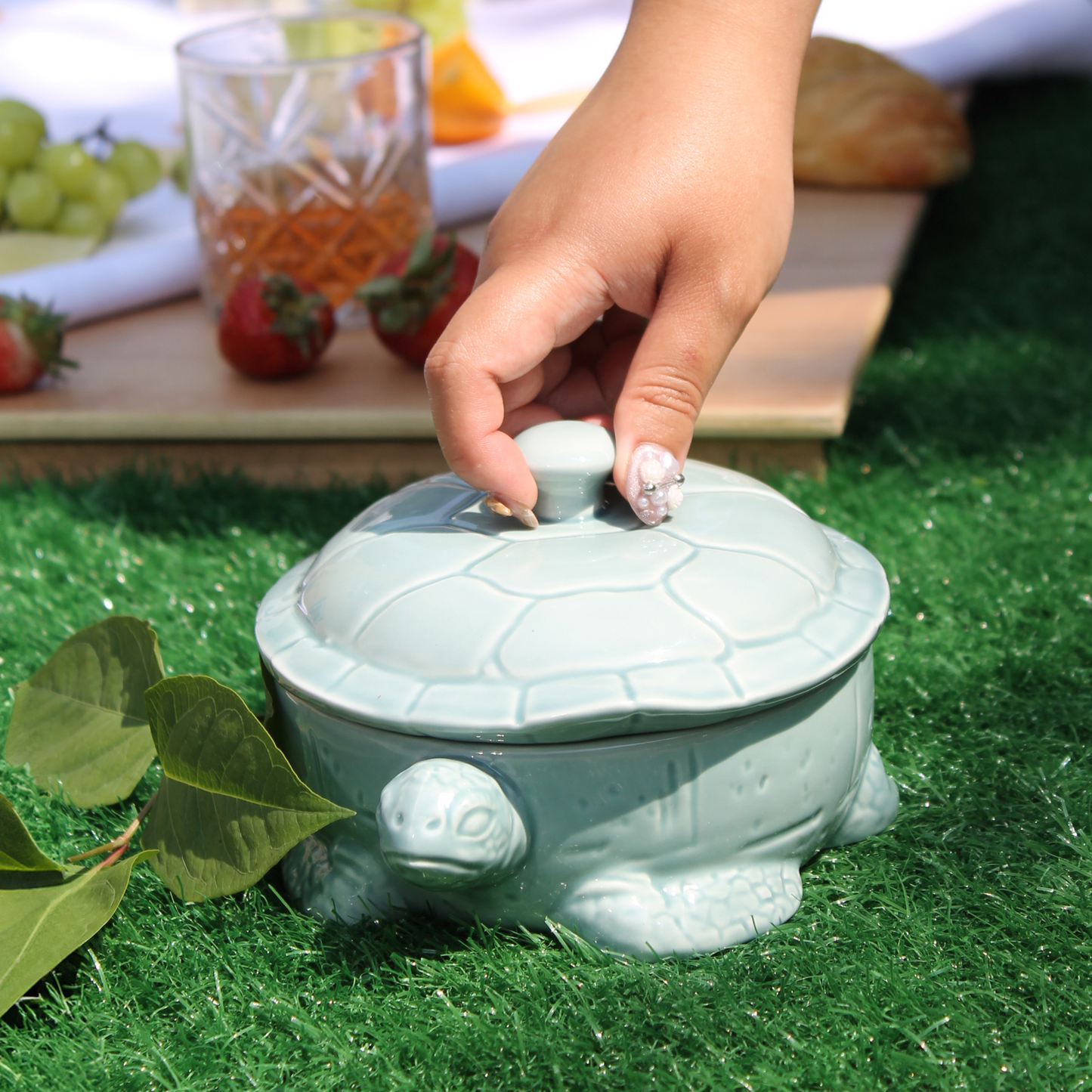 Figural Turtle Brie Baker